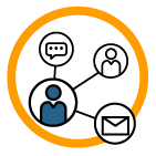 digitaal netwerkplatform-oranje-8 digitaal netwerkplatform icoon