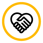 handen als hart-logo hand logo